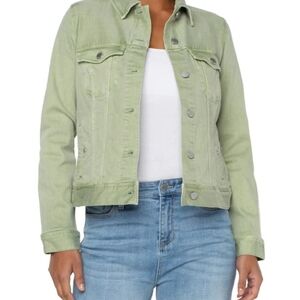 Liverpool Olive Green Jean Jacket